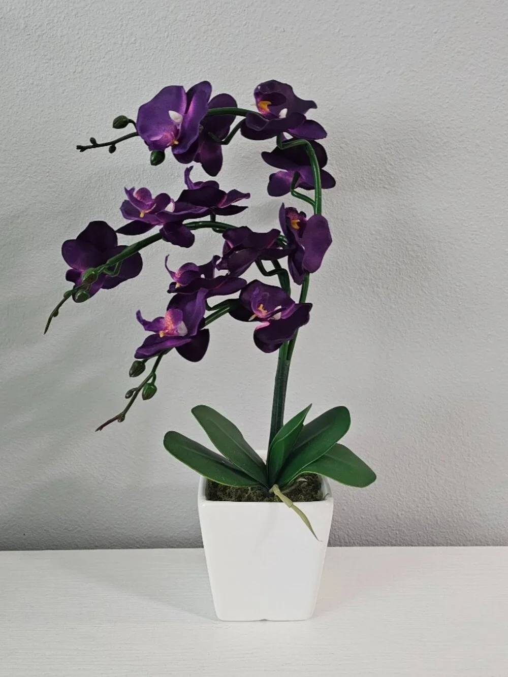 Artificial Orchid Plants Deep Purple - Lot of 2